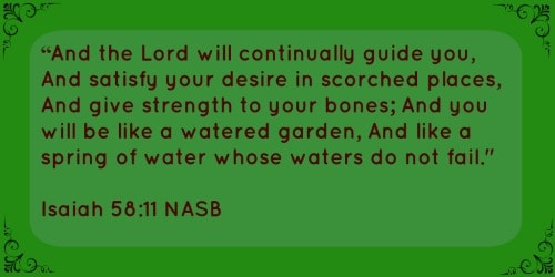 The Lord will water your garden