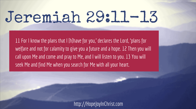 Jeremiah 29_11 God has a plan for your future. Homeschooling with Special needs goes better when we Trust in the Lord