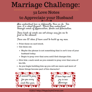 Love Notes to Appreciate your Husband - words of appreciation cards printable pack Our words have the power to bring life or death in a Christian Marriage. It can be hard to find the right words to encourage our Husband. It's easy to point our the negative, but sometimes we need a little help finding the words to build him up.