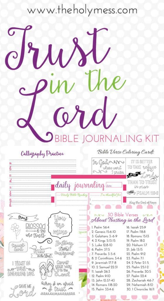 trust In the lord Bible Journaling Kit #bibleJournaling #IllistratedFaith