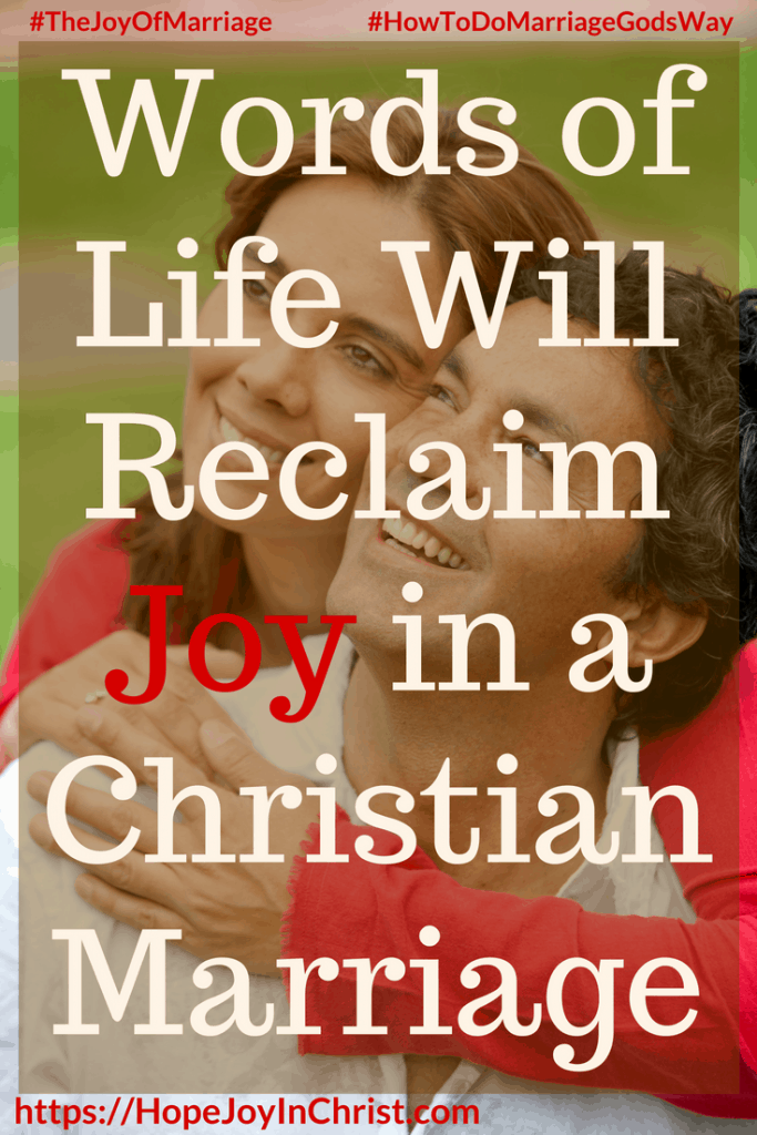 Words of Life Will Reclaim Joy in a Christian Marriage 31 Ways to Reclaim Joy in a Christian Marriage #SpeakWordsOfLife #Wordsoflifequotes #JoyInMarriage #MarriageGodsWay #JoyQuotes #JoyScriptures #ChooseJoy #ChristianMarriage #ChristianMarriagequotes #ChristianMarriageadvice #RelationshipQuotes