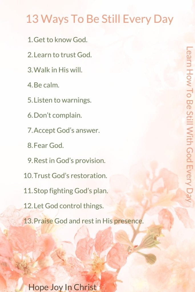 🌿 Life’s noisy—but stillness is possible. Here are 13 simple ways to slow down, breathe deep, and be still with God every day. #BeStill #ChristianLiving #QuietTimeWithGod #FaithHabits #SlowLiving #DailyStillness #ChristianEncouragement #Hopejoyinchrist