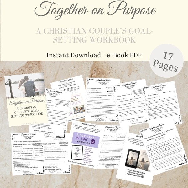 Together On Purpose Product Sq, Feeling stuck having the same conversations in your marriage? This Christian couple’s goal-setting workbook helps you get on the same page—without nagging, arguing, or giving up. #ChristianMarriage #MarriageGoals #FaithFilledMarriage #CouplesWorkbook #MarriageHelp #BiblicalMarriage #HopeJoyinChrist