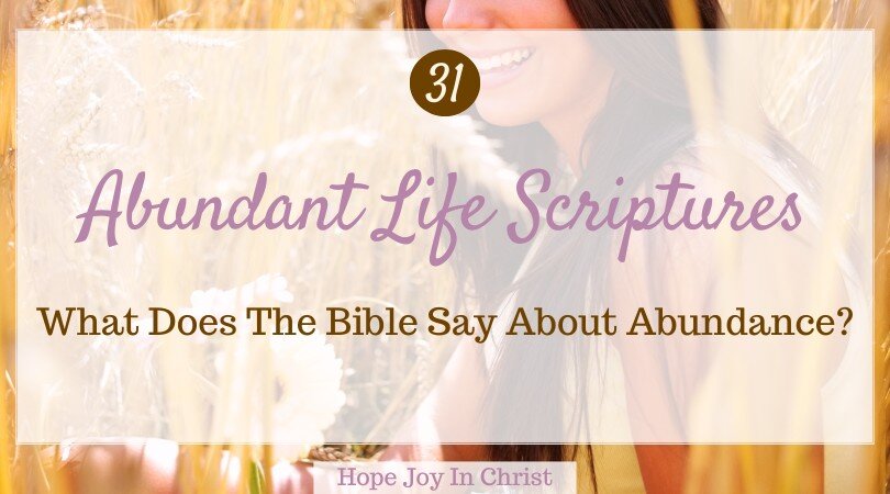 31 Abundant Life Scriptures: What Does The Bible Say About Abundance ...