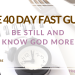 FREE 40 Day Fast Guide: Be Still and Know God More, 40 day fast guide, is it possible to fast 40 days, 40 day fast Bible verses, types of fasting for spiritual breakthrough, 40 days fasting prayer points, 40 day fast and prayer, 40 day fast plan, #FastAndPray #HopeJoyInChrist